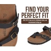 image:imageProject Cloud 100 Genuine Leather Womens Sandals Slides for Women Lian  Sandals Women Memory Foam Insole Cork Footbed Non Slip Sandals for Women Lightweight Beach Vacation Summer Essentials ComfortWhite