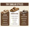 image:imageProject Cloud 100 Genuine Leather Womens Sandals Slides for Women Venita  Cork Footbed Sandals for Women with Memory Foam and Arch Support Vacation Essentials Slides Women Footwear Flat SandalsMushroomstud
