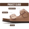 image:imageProject Cloud 100 Genuine Leather Womens Sandals Slides for Women Venita  Cork Footbed Sandals for Women with Memory Foam and Arch Support Vacation Essentials Slides Women Footwear Flat SandalsBronze Metallic Leather