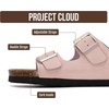 image:imageProject Cloud 100 Genuine Leather Womens Sandals Slides for Women Venita  Cork Footbed Sandals for Women with Memory Foam and Arch Support Vacation Essentials Slides Women Footwear Flat SandalsBaby Pink Leather