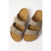 image:imageProject Cloud 100 Genuine Leather Womens Sandals Slides for Women Venita  Cork Footbed Sandals for Women with Memory Foam and Arch Support Vacation Essentials Slides Women Footwear Flat SandalsGrey Suede