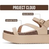 image:imageProject Cloud Adjustable Strap Platform Sandals Women Footwear Mellow  Plush amp Soft Insole Wedge Sandals for Women WaterResistant and NonSlip Lightweight Wedge SandalsNude