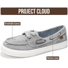 image:imageProject Cloud Canvas Sneakers for Women Memory Foam Slip On Seasalt  Memory Foam Insole SlipOn Design Lightweight NonSlip Sole Canvas Fashion Sneakers for Women Everyday ComfortGrey Canvas