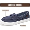 image:imageProject Cloud Canvas Sneakers for Women Memory Foam Slip On Seasalt  Memory Foam Insole SlipOn Design Lightweight NonSlip Sole Canvas Fashion Sneakers for Women Everyday ComfortNavy Canvas
