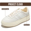image:imageProject Cloud Fashion Platform Sneakers for Women Footwear 2026 Nita  Memory Foam Insole for Comfortability NonSlip Casual Platform Shoes for Women Sneakers Lightweight Laceup Womens ShoesWhitewhite Stripes