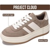 image:imageProject Cloud Fashion Platform Sneakers for Women Footwear 2026 Nita  Memory Foam Insole for Comfortability NonSlip Casual Platform Shoes for Women Sneakers Lightweight Laceup Womens ShoesTaupe Multi