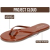 image:imageProject Cloud Flip Flops for Women Memory Foam Flats Sandals Foundations  Lightweight and Durable NonSlip SoleWomens Sandals  Beach Essentials Womens Flat Sandals for Everyday Comfort Daily WearBrown Patent