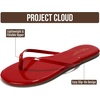 image:imageProject Cloud Flip Flops for Women Memory Foam Flats Sandals Foundations  Lightweight and Durable NonSlip SoleWomens Sandals  Beach Essentials Womens Flat Sandals for Everyday Comfort Daily WearDark Patent Red