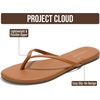 image:imageProject Cloud Flip Flops for Women Memory Foam Flats Sandals Foundations  Lightweight and Durable NonSlip SoleWomens Sandals  Beach Essentials Womens Flat Sandals for Everyday Comfort Daily WearCognac
