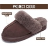 image:imageProject Cloud Genuine Leather FurLined NonSlip Clog Slippers for Women  Memory Foam Insole Indoor Outdoor Mule Shoes  Comfortable House Footwear Womens Slippers  FurLined Cold Weather EssentialsChocolate