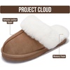 image:imageProject Cloud Genuine Leather FurLined NonSlip Clog Slippers for Women  Memory Foam Insole Indoor Outdoor Mule Shoes  Comfortable House Footwear Womens Slippers  FurLined Cold Weather EssentialsChestnut