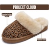image:imageProject Cloud Genuine Leather FurLined NonSlip Clog Slippers for Women  Memory Foam Insole Indoor Outdoor Mule Shoes  Comfortable House Footwear Womens Slippers  FurLined Cold Weather EssentialsDark Brown Leopard Suede