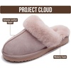 image:imageProject Cloud Genuine Leather FurLined NonSlip Clog Slippers for Women  Memory Foam Insole Indoor Outdoor Mule Shoes  Comfortable House Footwear Womens Slippers  FurLined Cold Weather EssentialsDusty Pink Suede
