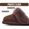 image:imageProject Cloud Genuine Leather FurLined NonSlip Clog Slippers for Women  Memory Foam Insole Indoor Outdoor Mule Shoes  Comfortable House Footwear Womens Slippers  FurLined Cold Weather EssentialsChocolate Brown