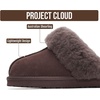 image:imageProject Cloud Genuine Leather FurLined NonSlip Clog Slippers for Women  Memory Foam Insole Indoor Outdoor Mule Shoes  Comfortable House Footwear Womens Slippers  FurLined Cold Weather EssentialsChocolate