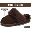 image:imageProject Cloud Genuine Leather FurLined NonSlip Clog Slippers for Women  Memory Foam Insole Indoor Outdoor Mule Shoes  Comfortable House Footwear Womens Slippers  FurLined Cold Weather EssentialsBitter Chocolate Suede