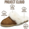 image:imageProject Cloud Genuine Leather FurLined NonSlip Clog Slippers for Women  Memory Foam Insole Indoor Outdoor Mule Shoes  Comfortable House Footwear Womens Slippers  FurLined Cold Weather EssentialsScuffchestnut
