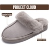image:imageProject Cloud Genuine Leather FurLined NonSlip Clog Slippers for Women  Memory Foam Insole Indoor Outdoor Mule Shoes  Comfortable House Footwear Womens Slippers  FurLined Cold Weather EssentialsGrey