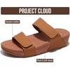 image:imageProject Cloud Genuine Leather Platform Womens Sandals Double Strap Adee  Lightweight Adjustable Slides for Women  NonSlip Outsole Comfortable Shoes Casual Summer Vacation Travel Everyday WearTan