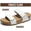 image:imageProject Cloud Genuine Leather Platform Womens Sandals Double Strap Adee  Lightweight Adjustable Slides for Women  NonSlip Outsole Comfortable Shoes Casual Summer Vacation Travel Everyday WearWhite