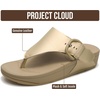 image:imageProject Cloud Genuine Leather Thong Flip Flops for Women with Arch Support  Genuine Leather Thong Flip Flops with Plush Soft Insole Arch Support amp Non Slip Outsole Comfortable Beach amp Summer SlidesLight Gold Leather  Buckle