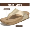 image:imageProject Cloud Genuine Leather Thong Flip Flops for Women with Arch Support  Genuine Leather Thong Flip Flops with Plush Soft Insole Arch Support amp Non Slip Outsole Comfortable Beach amp Summer SlidesArlo  Gold