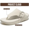 image:imageProject Cloud Genuine Leather Thong Flip Flops for Women with Arch Support  Genuine Leather Thong Flip Flops with Plush Soft Insole Arch Support amp Non Slip Outsole Comfortable Beach amp Summer SlidesWhite Leather  Buckle