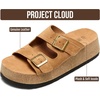 image:imageProject Cloud Genuine Leather Wedge Platform Womens Sandals Barcelona  Plush Soft Insole Lightweight Wedge Sandals for Women  NonSlip Outsole Summer Beach Essentials  Casual Women FootwearCamel