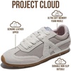image:imageProject Cloud Genuine Leather Womens Barefoot Lace Up Shoes  Memory Foam Insole Lightweight Fashion Sneakers for All Day Casual Comfort with Flexible Support and Cushioned Everyday WearGrey
