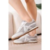 image:imageProject Cloud Genuine Leather Womens Barefoot Lace Up Shoes  Memory Foam Insole Lightweight Fashion Sneakers for All Day Casual Comfort with Flexible Support and Cushioned Everyday WearGrey