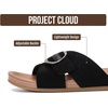 image:imageProject Cloud Genuine Suede Adjustable Buckle Slides for Women Footwear  Plush and Soft Insole for allday comfort Lightweight and NonSlip Outsole Womens Sandals Durable SlipOns Sandals WomenBlack Suede