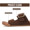 image:imageProject Cloud Genuine Suede Adjustable Buckle Slides for Women Footwear  Plush and Soft Insole for allday comfort Lightweight and NonSlip Outsole Womens Sandals Durable SlipOns Sandals WomenWhiskey Suede