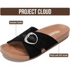 image:imageProject Cloud Genuine Suede Adjustable Buckle Slides for Women Footwear  Plush and Soft Insole for allday comfort Lightweight and NonSlip Outsole Womens Sandals Durable SlipOns Sandals WomenBlack Suede