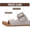 image:imageProject Cloud Genuine Suede Adjustable Buckle Slides for Women Footwear  Plush and Soft Insole for allday comfort Lightweight and NonSlip Outsole Womens Sandals Durable SlipOns Sandals WomenAsh Suede