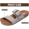 image:imageProject Cloud Genuine Suede Adjustable Buckle Slides for Women Footwear  Plush and Soft Insole for allday comfort Lightweight and NonSlip Outsole Womens Sandals Durable SlipOns Sandals WomenAsh Suede