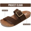 image:imageProject Cloud Genuine Suede Adjustable Buckle Slides for Women Footwear  Plush and Soft Insole for allday comfort Lightweight and NonSlip Outsole Womens Sandals Durable SlipOns Sandals WomenWhiskey Suede