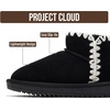 image:imageProject Cloud Girls 100 Genuine Leather Non Slip Fur Lined Ankle Boots  Water Resistant Lightweight Memory Foam Insole Cozy Fall Shoes for Boys amp Girls Kids Footwear Outdoor Everyday Kids BootsBlack Stitch