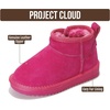 image:imageProject Cloud Girls 100 Genuine Leather Non Slip Fur Lined Ankle Boots  Water Resistant Lightweight Memory Foam Insole Cozy Fall Shoes for Boys amp Girls Kids Footwear Outdoor Everyday Kids BootsFuschia Suede