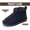 image:imageProject Cloud Girls 100 Genuine Leather Non Slip Fur Lined Ankle Boots  Water Resistant Lightweight Memory Foam Insole Cozy Fall Shoes for Boys amp Girls Kids Footwear Outdoor Everyday Kids BootsNavy Suede