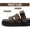 image:imageProject Cloud Girls Sandals  100 Genuine Leather Sandals for Girls  Stylish Girls Footwear with Plush Soft Insole  NonSlip WaterResistant Beach Slides for Girls Kids Sandals Mayvy KidsChocolate Brown Leather