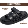 image:imageProject Cloud Girls Sandals  100 Genuine Leather Sandals for Girls  Stylish Girls Footwear with Plush Soft Insole  NonSlip WaterResistant Beach Slides for Girls Kids Sandals Mayvy KidsBlack Leather