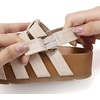 image:imageProject Cloud Girls Sandals with Adjustable Buckle Wedge Sandals 2026  Flexible Upper and Plush Soft Insole  Wedge NonSlip Outsole  Comfortable Kids Sandals for Girls for Daily WearNaturalbrown