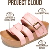 image:imageProject Cloud Girls Sandals with Adjustable Buckle Wedge Sandals 2026  Flexible Upper and Plush Soft Insole  Wedge NonSlip Outsole  Comfortable Kids Sandals for Girls for Daily WearBlush