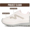 image:imageProject Cloud Girls Sneakers amp Kids Shoes with Memory Foam Little Lecco  Breathable Upper Lightweight Design Non Slip Outsole Youth Footwear Comfortable School Play Everyday Casual Travel All DayWhite Combo
