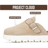 image:imageProject Cloud Kids 100 Genuine Leather Clogs amp Mules Little BentonChunky  Cork Footbed Arch Support Non Slip Sandals for Girls Comfortable Footwear Travel Everyday Casual Indoor Outdoor Easy WearBeige Suede