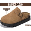 image:imageProject Cloud Kids 100 Genuine Leather Clogs amp Mules Little BentonChunky  Cork Footbed Arch Support Non Slip Sandals for Girls Comfortable Footwear Travel Everyday Casual Indoor Outdoor Easy WearTan Suede