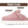 image:imageProject Cloud Kids 100 Genuine Leather Clogs amp Mules Little BentonChunky  Cork Footbed Arch Support Non Slip Sandals for Girls Comfortable Footwear Travel Everyday Casual Indoor Outdoor Easy WearPink Suede