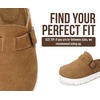 image:imageProject Cloud Kids 100 Genuine Leather Clogs amp Mules Little BentonChunky  Cork Footbed Arch Support Non Slip Sandals for Girls Comfortable Footwear Travel Everyday Casual Indoor Outdoor Easy WearChestnut Suede