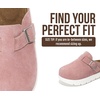 image:imageProject Cloud Kids 100 Genuine Leather Clogs amp Mules Little BentonChunky  Cork Footbed Arch Support Non Slip Sandals for Girls Comfortable Footwear Travel Everyday Casual Indoor Outdoor Easy WearPink Suede