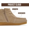 image:imageProject Cloud Kids 100 Genuine Leather Non Slip Boots Kids Wallyboot  Boys amp Girls Shoes Memory Foam Insole Gum Rubber Sole Comfortable Fall Footwear Outdoor School Casual Everyday Easy WearWheat Suede